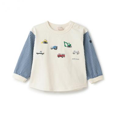 働く車袖布帛Tシャツ