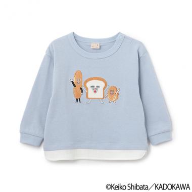 【パンどろぼう】アップリケ長袖Tシャツ