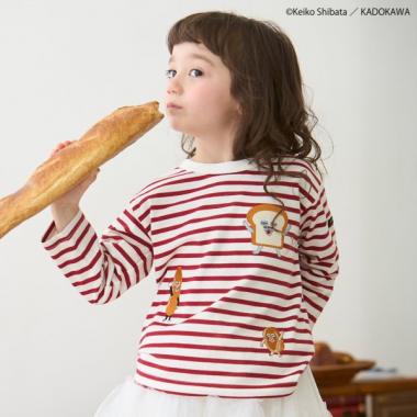 【パンどろぼう】ボーダーモチーフ長袖Tシャツ