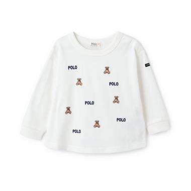 【POLO BCS】モチーフ刺繍長袖Tシャツ