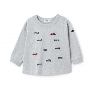 【POLO BCS】モチーフ刺繍長袖Tシャツ
