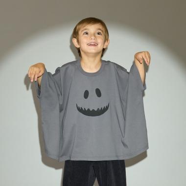 【予約商品】【ハロウィン】【カイテキ天竺】変形オバケTシャツ