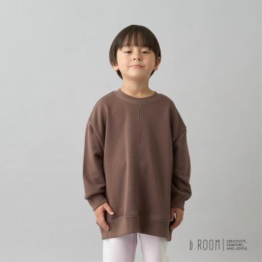 【デイリースタンダードウェアシリーズ】【吸水速乾】ぷくっとオーバーサイズの配色ステッチスウェット