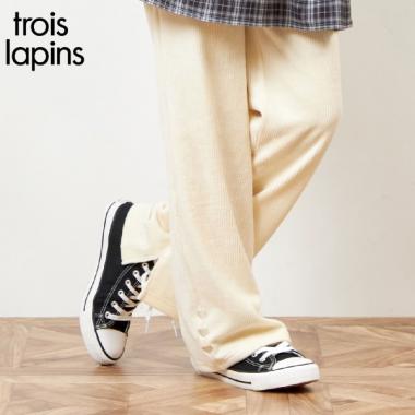 troislapins 裾スリットリブプルオンパンツ(140～160)