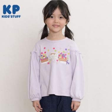 KP タルトアップリケ長袖Tシャツ(90～140)