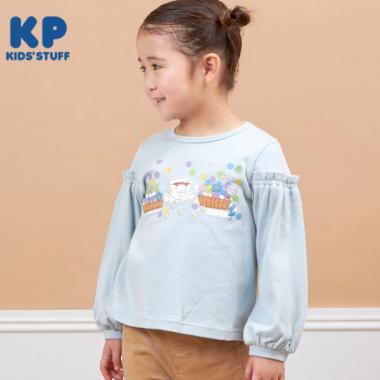 KP タルトアップリケ長袖Tシャツ(90～140)