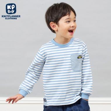 KPBOY ボーダー長袖Ｔシャツ(90～160)