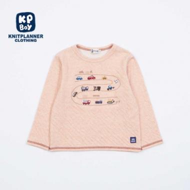 KPBOY 日本製/車モチーフオーガニック接結長袖Ｔシャツ(80～150)