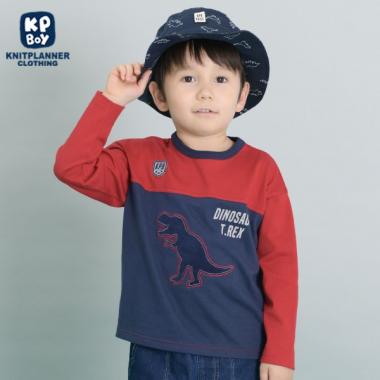 KPBOY 日本製/恐竜モチーフ長袖Ｔシャツ(80～140)