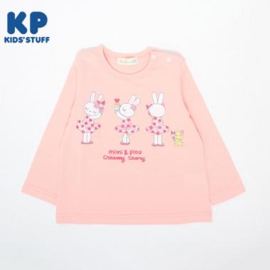 KP アイスうさぎプリント長袖Tシャツ(80～90)