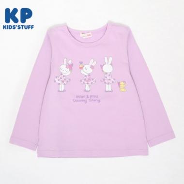 KP アイスうさぎプリント長袖Tシャツ(80～90)