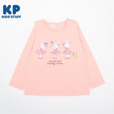 KP アイスうさぎプリント長袖Tシャツ(100～160)