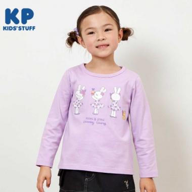 KP アイスうさぎプリント長袖Tシャツ(100～160)