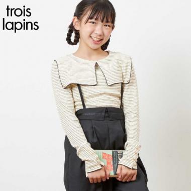 troislapins セーラーカラー長袖プルオーバー(140～160)