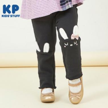 KP(ケーピー)裏起毛mimi刺しゅうストレッチパンツ(80～110)