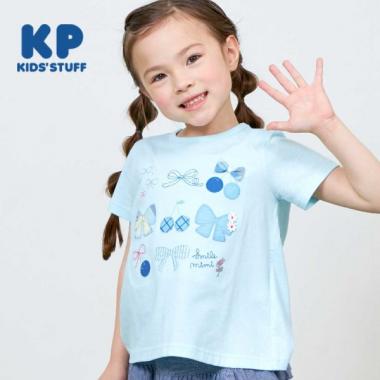 KP(ケーピー)リボン＆チェリー半袖Tシャツ100～130