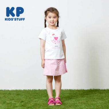 KP(ケーピー)うさぎハートモチーフ半袖Tシャツ100～130