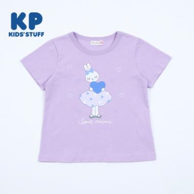 KP(ケーピー)うさぎハートモチーフ半袖Tシャツ100～130