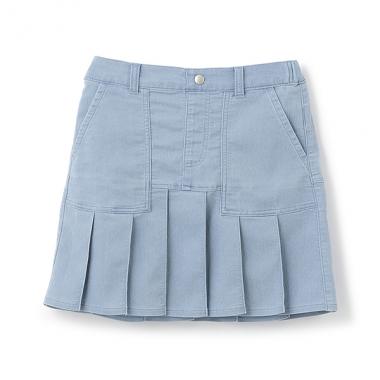 メッシュデニムプリーツスカート
