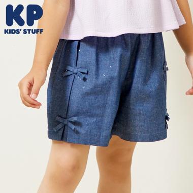 ラメデニム ショートパンツ