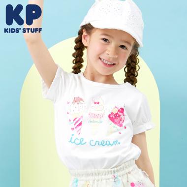 mimi アイスクリームプリント 半袖Ｔシャツ