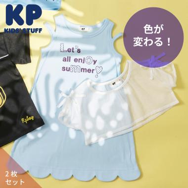 シアーチェックTシャツ＆キシリトール加工 ワンピース セット