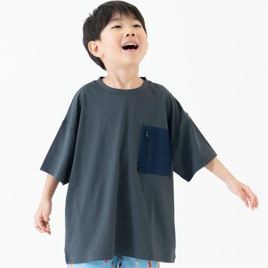 【水陸】メッシュポケットビッグ半T