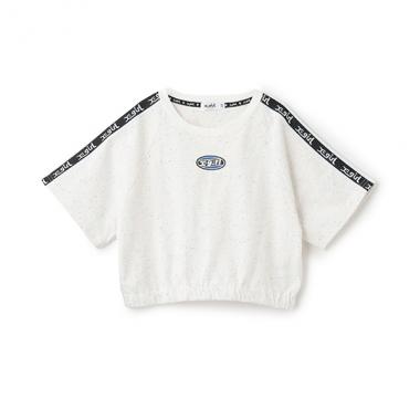 9242214：ロゴテープカラーネップ半袖Tシャツ