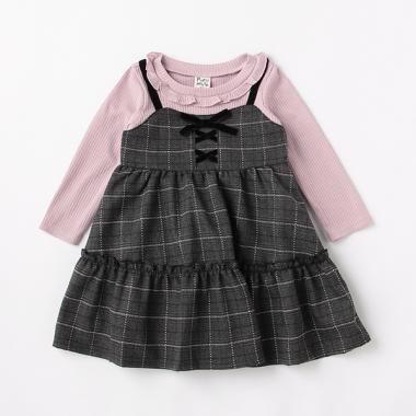 テレコチェックワンピース