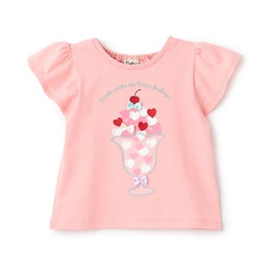 アップリケ半袖Tシャツ