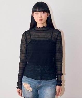 チュールハイネックインナー