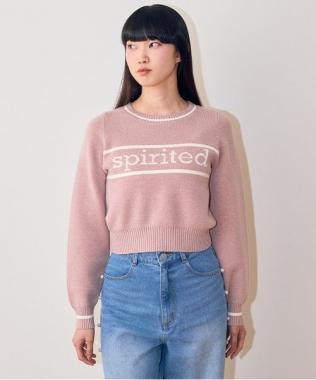ラインロゴジャガードニット