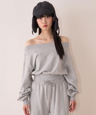 オフショルスウェットプルオーバー