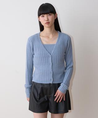 リブカーデキャミSET