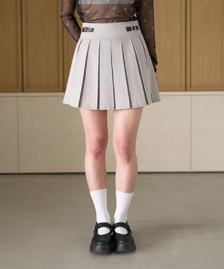 キルトベルトプリーツスカート