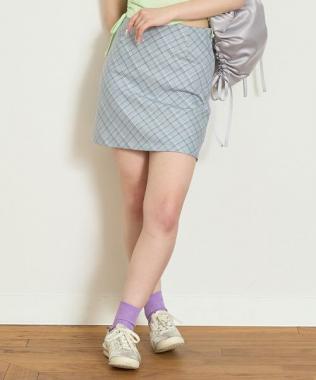 台形チェックスカート