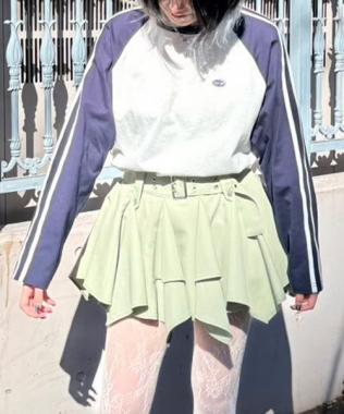 ラインラグラン長袖Tシャツ