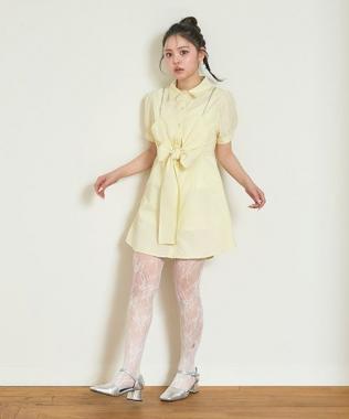 ビスチェつきシャツワンピース