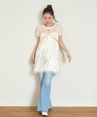 ランジェリー風キャミワンピース