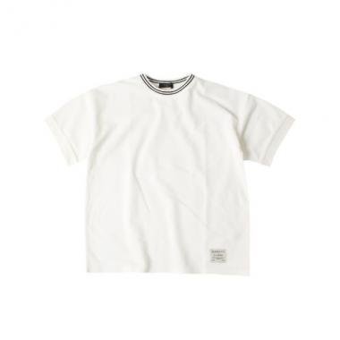 カノコ・ドロップショルダーラインリブ半袖Tシャツ