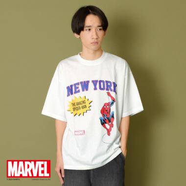 【MARVEL】スパイダーマン/カレッジロゴビッグTシャツ