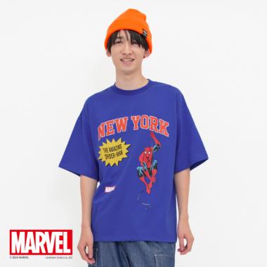 【MARVEL】スパイダーマン/カレッジロゴビッグTシャツ