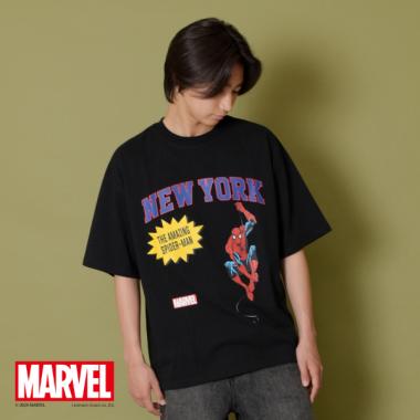 【MARVEL】スパイダーマン/カレッジロゴビッグTシャツ