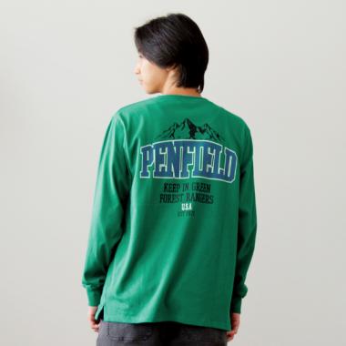 【Penfield】USAコットン・バックロゴプリント長袖Tシャツ