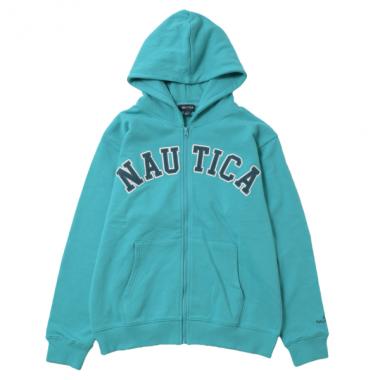 【NAUTICA】フロントロゴアップリケジップパーカー