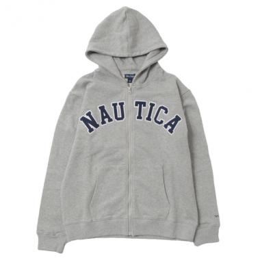 【NAUTICA】フロントロゴアップリケジップパーカー