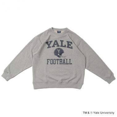 【YALE】フロントフットボールロゴプリントトレーナー