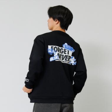 【FORGET NEVER ×GLSW.】BOX LOGOトレーナー