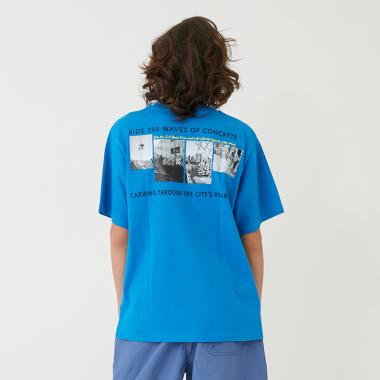 バックフォトプリント半袖Tシャツ