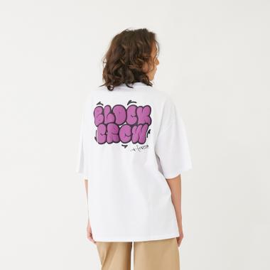 【接触冷感】ハイクールコットン・発泡プリント半袖Tシャツ